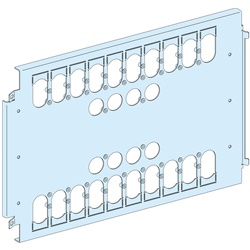 Piastra di fondo acciaio bianco 1-2 NS-INS630 V per unità funzionali PrismaSeT P 630A installazione verticale armadi 650 mm
