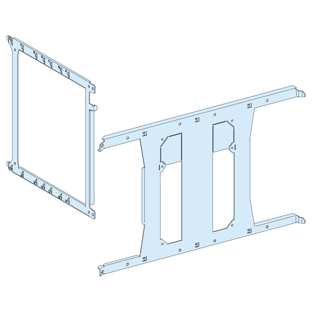 Piastra di fondo NS1000 H per unità PrismaSeT compatibile ComPact NS 1000A 4 poli acciaio bianco