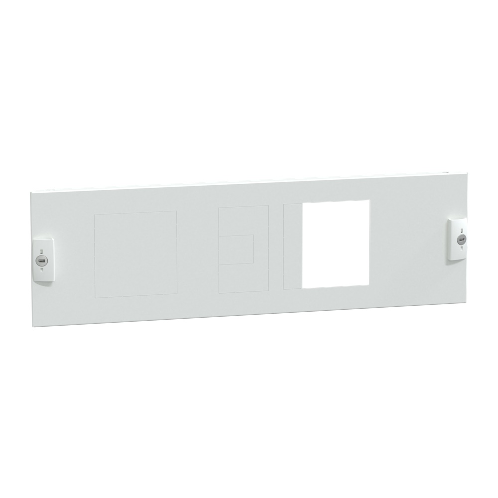 Piastra frontale pretranciata acciaio bianco per protezione dispositivi NSX160/250 3P armadi PanelSeT