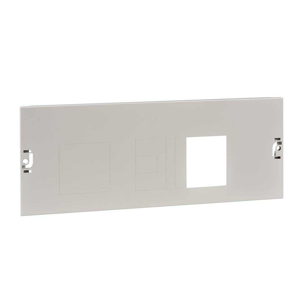 Piastra frontale pretranciata protezione dispositivi controllo NSX160/250 4 poli per armadi PanelSeT P larghezza 650 mm acciaio bianco