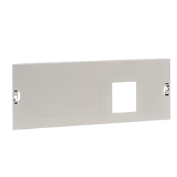 Piastra frontale pretranciata protezione dispositivi controllo NSX160/250 4 poli per armadi PanelSeT P larghezza 650 mm acciaio bianco