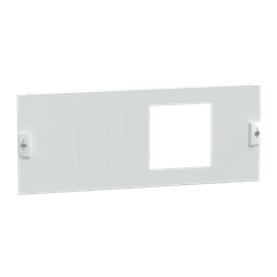 Piastra frontale pretranciata acciaio bianco per protezione dispositivi controllo NSX400/630 3 poli uso armadi PanelSeT P