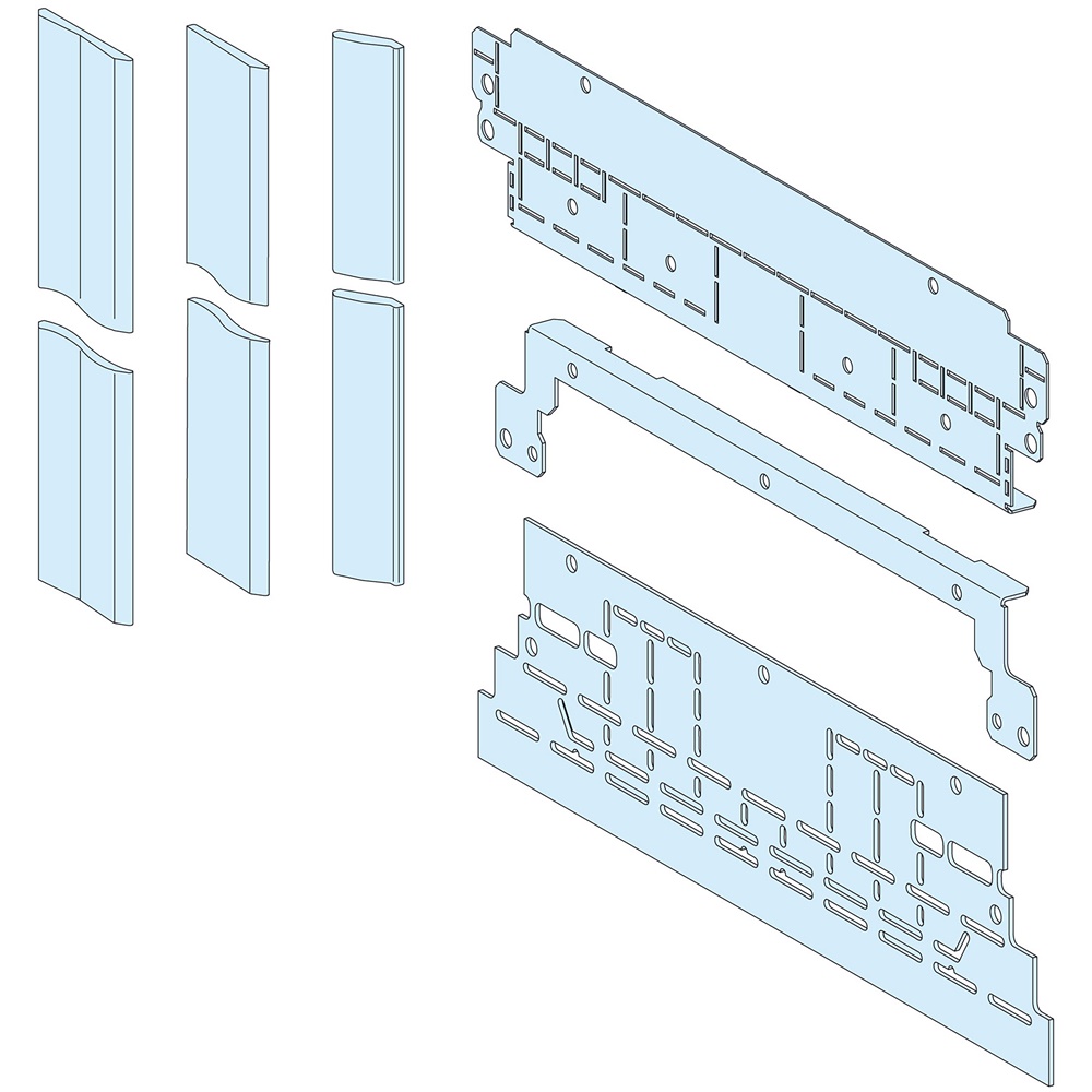 Schermo laterale forma 2 barre barriera protezione quadri PrismaSeT per armadi 800 mm