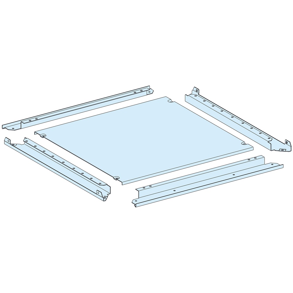 Piastra passacavi piena IP55 acciaio L650 P400 per armadi PrismaSeT