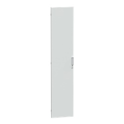 Porta piena IP30 L400 PrismaSeT vetro lamiera acciaio bianco opaco serratura reversibile