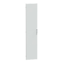 Porta piena IP55 400 mm vetro e acciaio PrismaSeT sportello reversibile bianco opaco