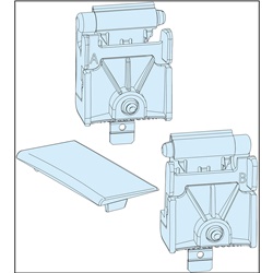 Kit 2 cerniere piastra frontale trattamento elettroforetico per PrismaSeT P