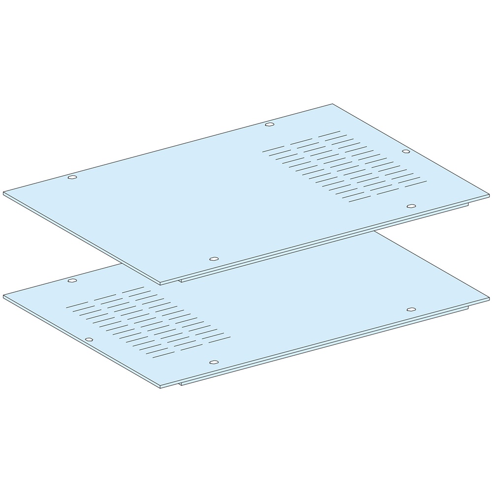 Pannello fondo IP30 lamiera acciaio L650 per armadi PrismaSeT protezione posteriore