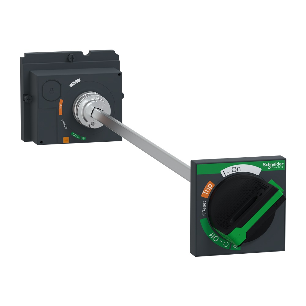 Manovra rotativa rinviata nera IP55 per ComPacT NSX100/160/250, albero 185-600 mm