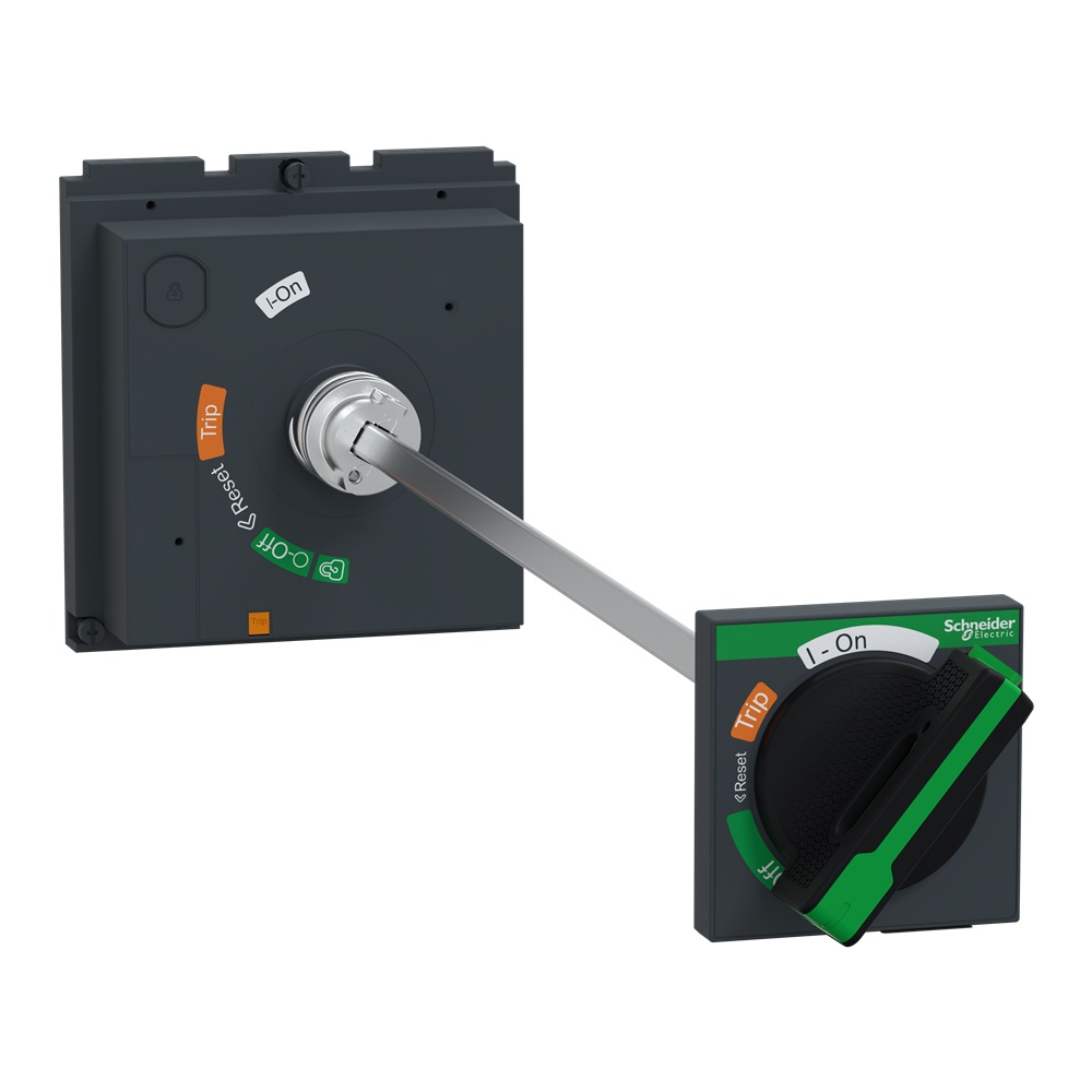 Manovra rotativa rinviata nera IP55 per ComPacT NSX400/630 albero 209-600 mm