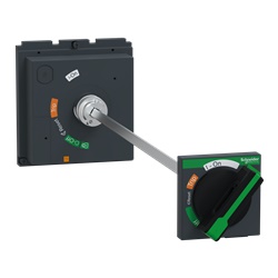 Manovra rotativa rinviata nera IP55 per ComPacT NSX400/630 albero 209-600 mm