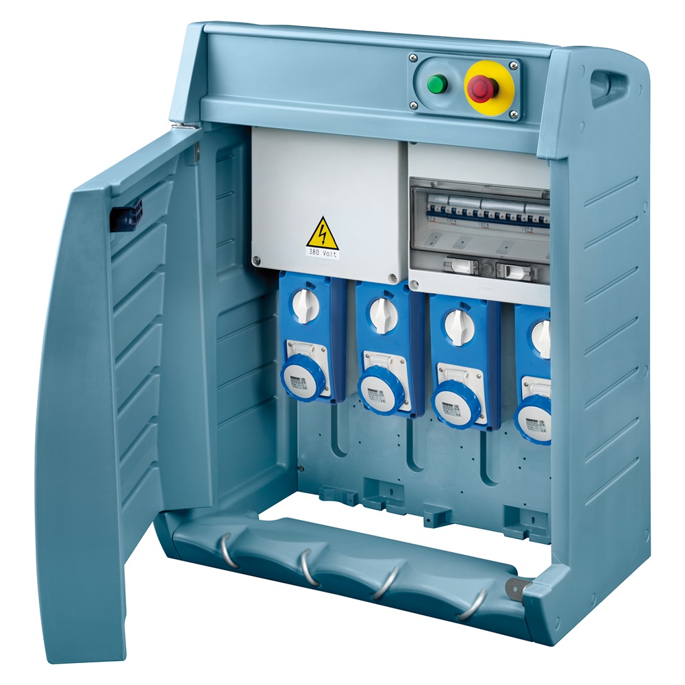 Quadro elettrico prefabbricato Q-BOX4 ASC 4 prese SBF 17 kW per cantieri