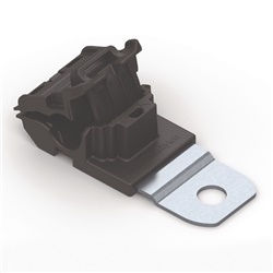 Clamp Ratchet P-Clamp diam 6,2-13,7 mm chiusura 180° montaggio M6 PA66 UV resistente uso interno ed esterno