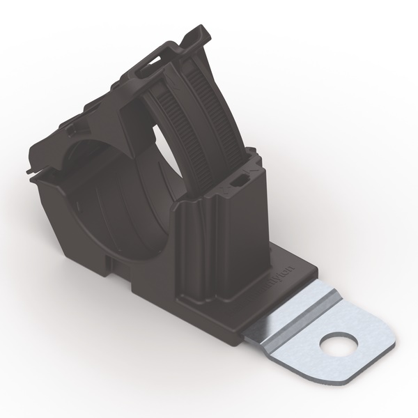 Clamp diametro 19,4-36 mm 180° con foro M6 per fissaggio cavi e tubi resistente UV e agenti chimici