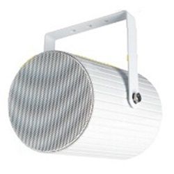 Proiettore sonoro alluminio 20W bianco per diffusione audio interni ed esterni