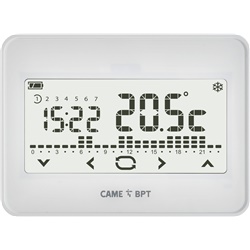 Cronotermostato touch screen bianco TH/550 per controllo temperatura ambienti riscaldamento parete batterie AA