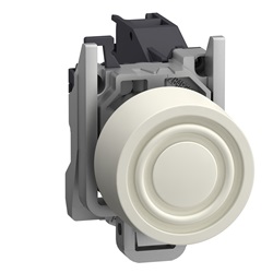 Pulsante bianco con cappuccio integrato ATEX