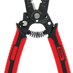 Pinza spelacavi multiuso per fili 0,6-2,6 mm² taglio cavi fino a 8 mm con chiusura a scatto per installatori elettrici