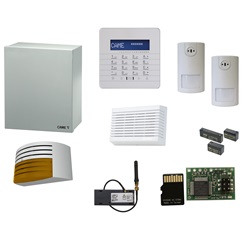 Kit antintrusione filare PXC2-32 con sensori doppia tecnologia sirene e modulo 4G per sicurezza residenziale e commerciale