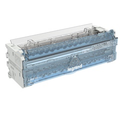 Ripartitore modulare bipolare 125A 8 moduli per installazione su guida DIN35 con coperchio trasparente rotante