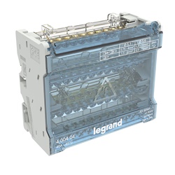 Ripartitore modulare tetrapolare 40A 6 moduli guida DIN35 cablaggio facilitato