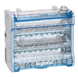Ripartitore modulare tetrapolare 125A 6 moduli guida DIN35 cablaggio facilitato