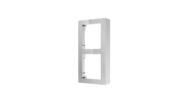Cornice a parete inox 2 moduli resistente e design moderno per impianti elettrici residenziali e commerciali