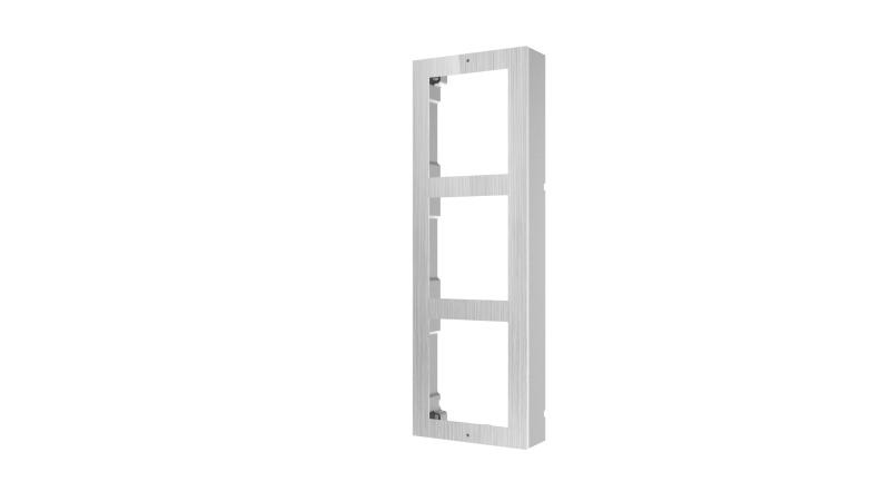 Cornice a parete inox 3 moduli resistente per installazioni elettriche interne ed esterne