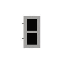 Cornice a incasso inox 2 moduli resistente design argento per installazioni elettriche professionali