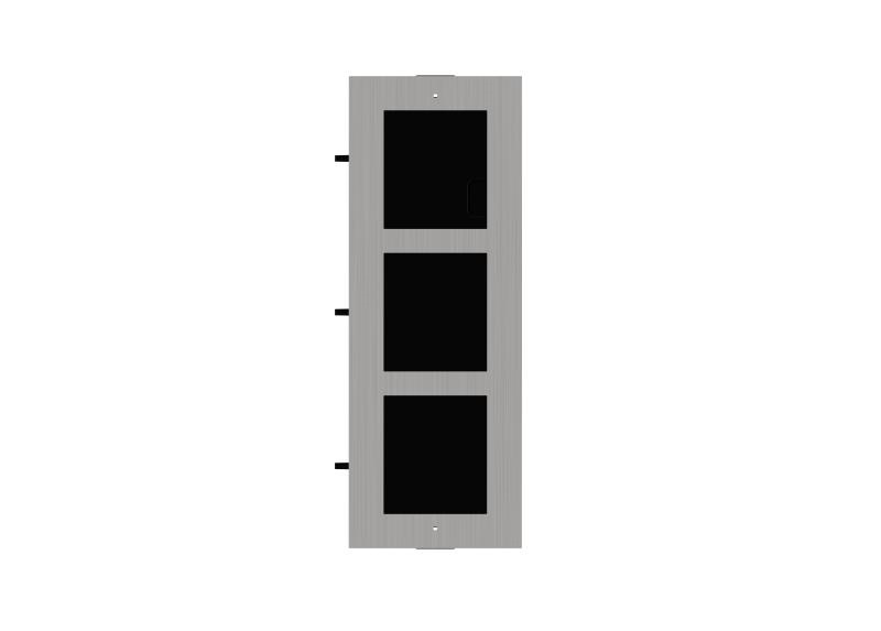 Cornice inox a incasso 3 moduli resistente corrosione per installazioni elettriche interne ed esterne
