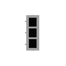 Cornice inox a incasso 3 moduli resistente corrosione per installazioni elettriche interne ed esterne