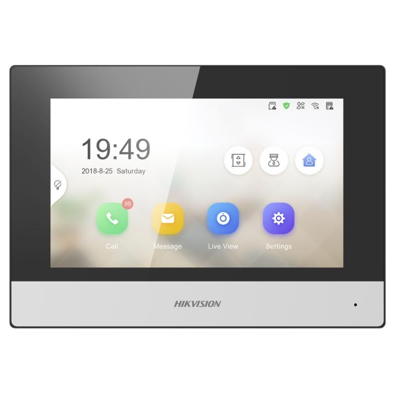Posto interno IP 7 touch TFT grigio con video memoria e funzione apriporta per ambienti residenziali e commerciali