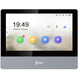 Postazione interna IP 7 touch IPS video con memoria e funzione hands-free per controllo dispositivi