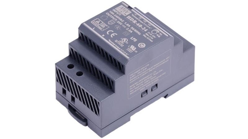 Alimentatore industriale DS-KAW60-2N 24VDC resistente cortocircuiti per stazioni porta e impianti elettrici