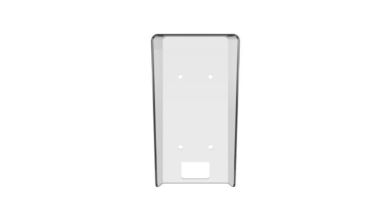 Cornice a parete grigia in plastica resistente per moduli videocitofono, installazione elettrica uffici e abitazioni