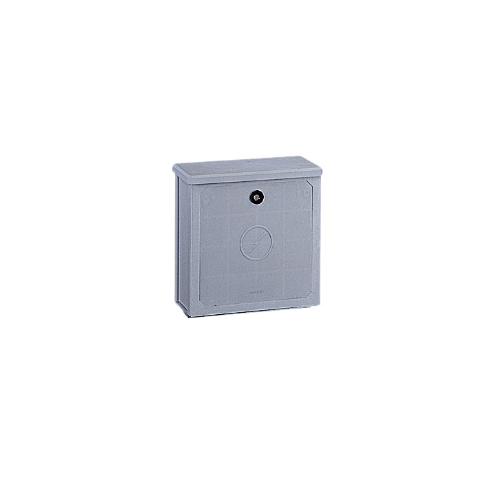 Armadio vetroresina CVA 1 vano 462x455x220 mm posa pavimento IP44 IK10 grigio RAL7040 sicurezza cremonese