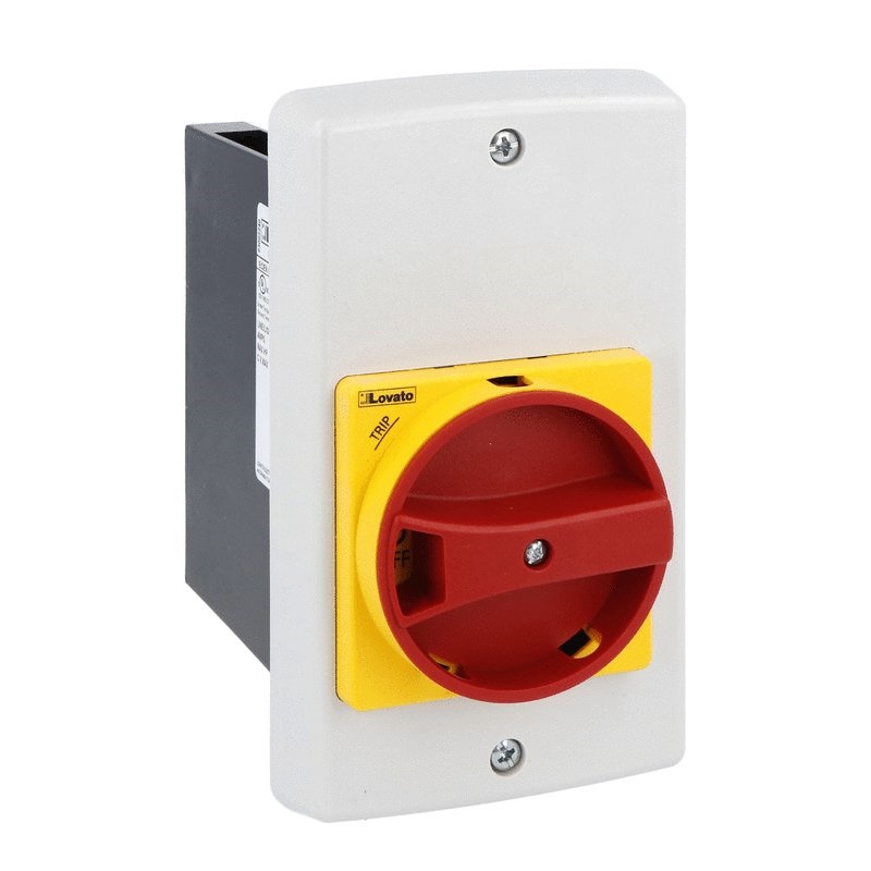 Contenitore da incasso IP65 per SM1R con maniglia rossa attuatore rotativo larghezza 87mm