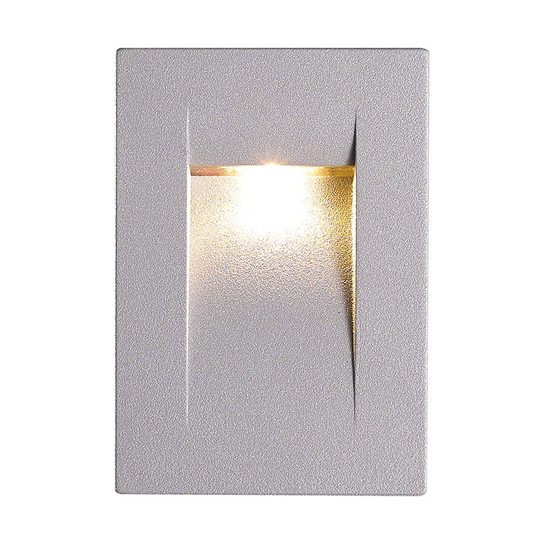 Segnapasso verticale LED 3W grigio incasso IP65 per interni ed esterni sicurezza percorsi