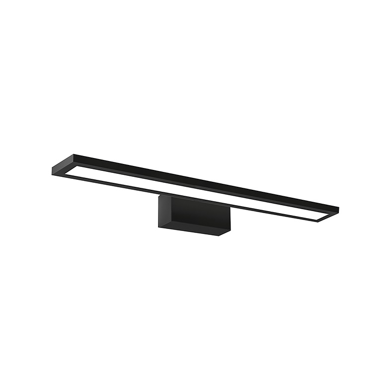Applique bagno LED 10W 3000K IP20 nero design moderno corpo sottile