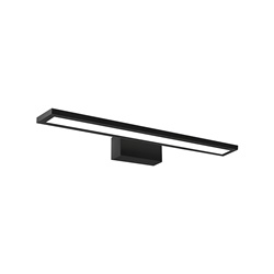 Applique bagno LED 10W 3000K IP20 nero design moderno corpo sottile