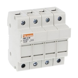 PORTAFUSIBILI SEZION. 3P+N 10X38 NO UR