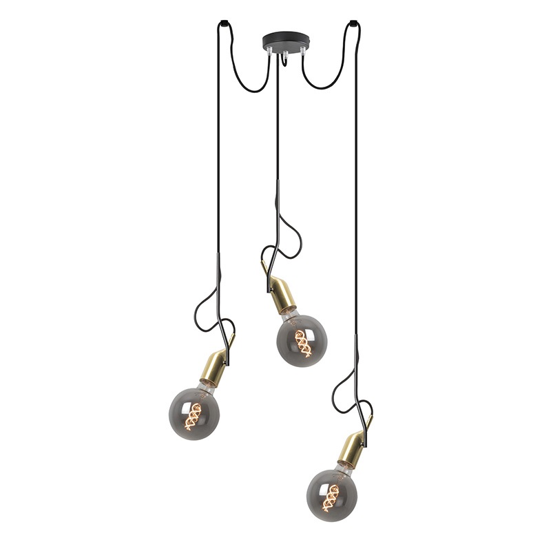 SOSPENSIONE 3XE27 NERO/ OTT. S.