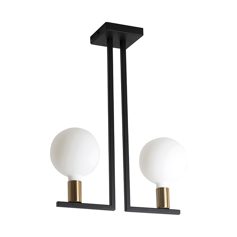 PLAFONIERA 2X42W E27 NERO/OTT S