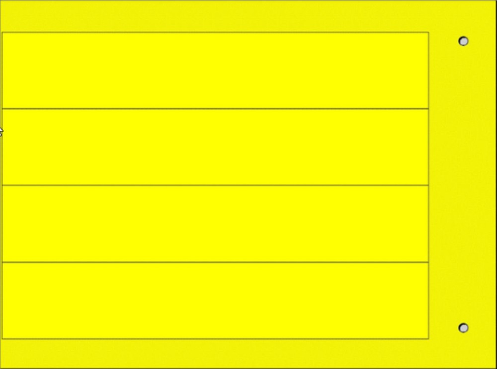 Targa quadro MG-VRT-A giallo PVC 25x140 per automazione industriale