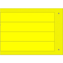 Targa quadro MG-VRT-A giallo PVC 25x140 per automazione industriale