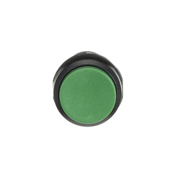 Pulsante comando elettrico compatto verde non illuminato plastica nera 1NO 300V per impianti industriali e civili