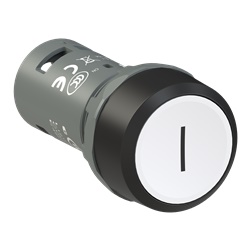 Pulsante comando compatto bianco non illuminato 1NO 300V per impianti elettrici industriali e civili