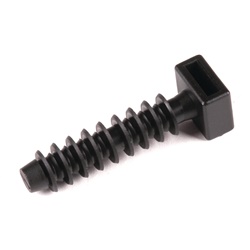 Supporto tassello LOK05 testa allungata per fascette fino 9 mm, fissaggio cavi su cemento, mattoni, legno, interno ed esterno