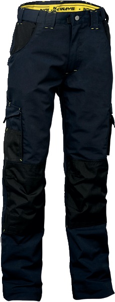 Pantaloni da lavoro Adam blu navy taglia 46 con cintura autoregolante tasche multiple e protezione lombare per ambienti interni