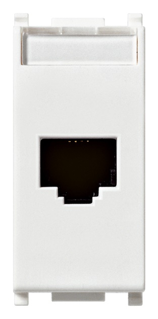 Presa RJ45 Netsafe Cat6FTP schermata antibatterica cablaggio universale T568A/B bianco